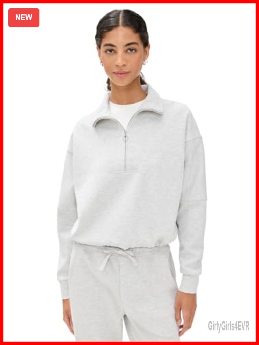 Sweaty Betty Sand Wash Soft Half Zip Pullover Sweatshirt